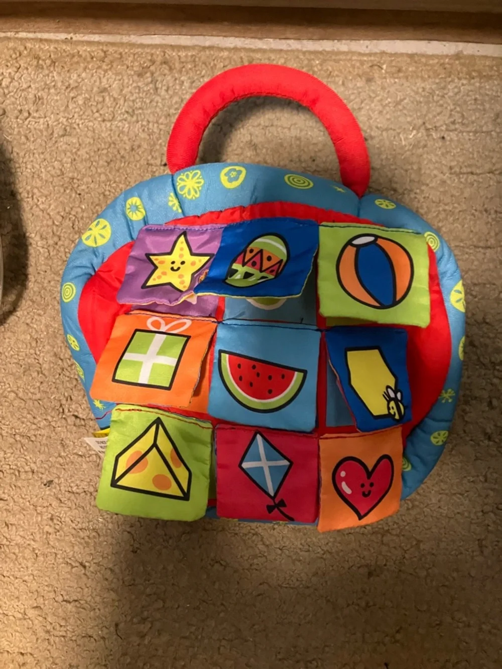 Kids Shape Sorter Toy  fabric travel case